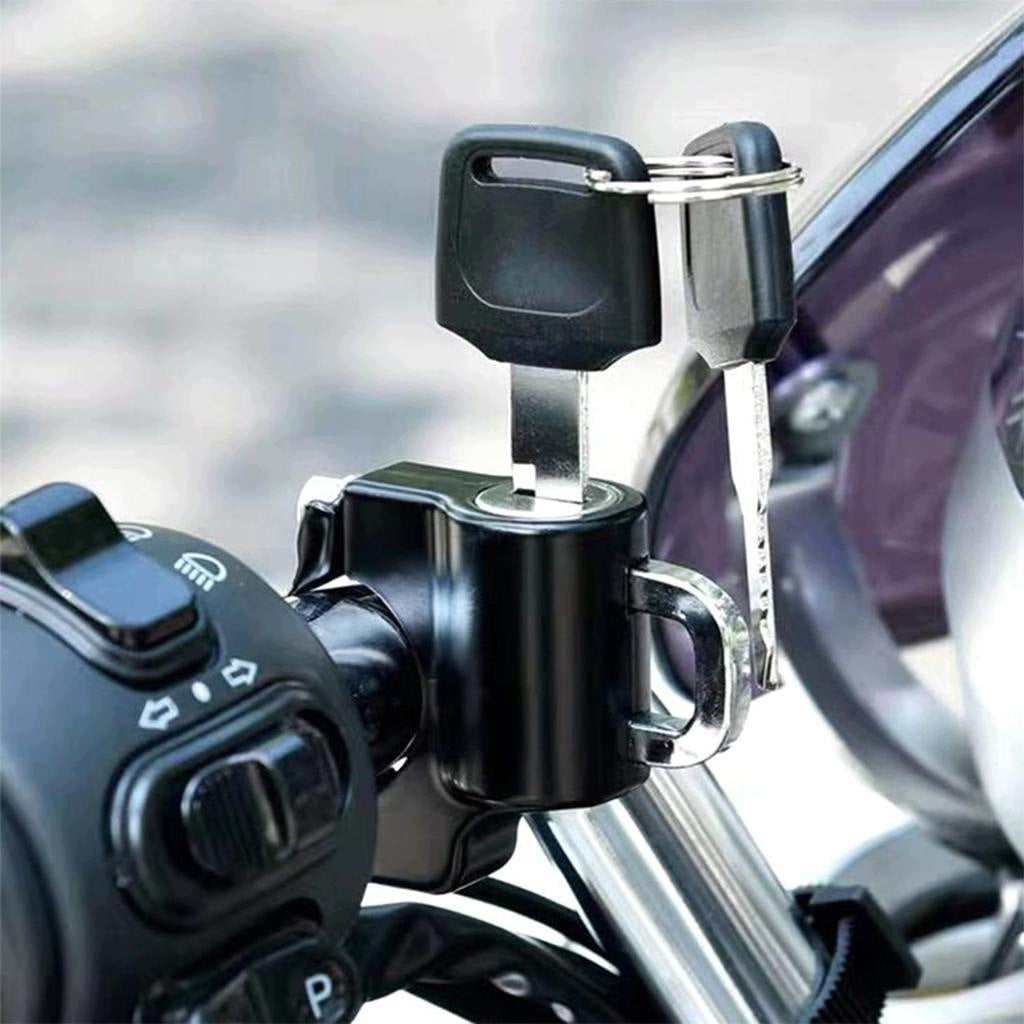 2xMotorcycle Helmet Lock with Keys 22 28mm Hanging Hook for Bikes 2 Pcs Packaging status original