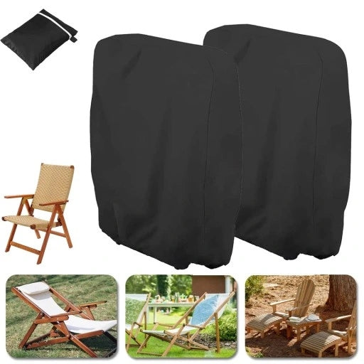 2xWATERPROOF SUN LOUNGER COVER GARDEN FOLDING CHAIR STRONG