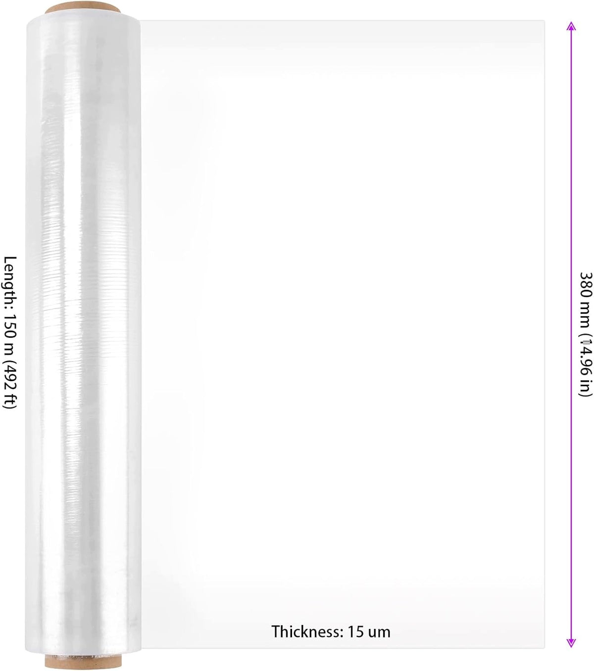 3 × 150 M STRETCH FILM WITH HANDLES FOR PACKING AND REMOVAL Manufacturer code 5900380744929
