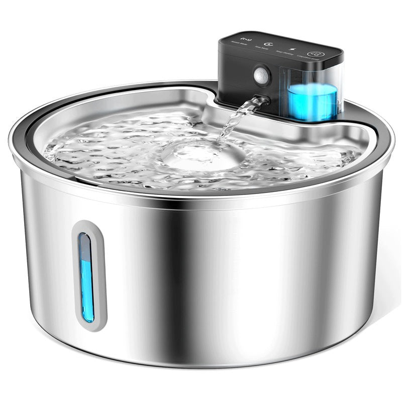 3.2L Stainless Steel LED Pet Fountain 3 Modes