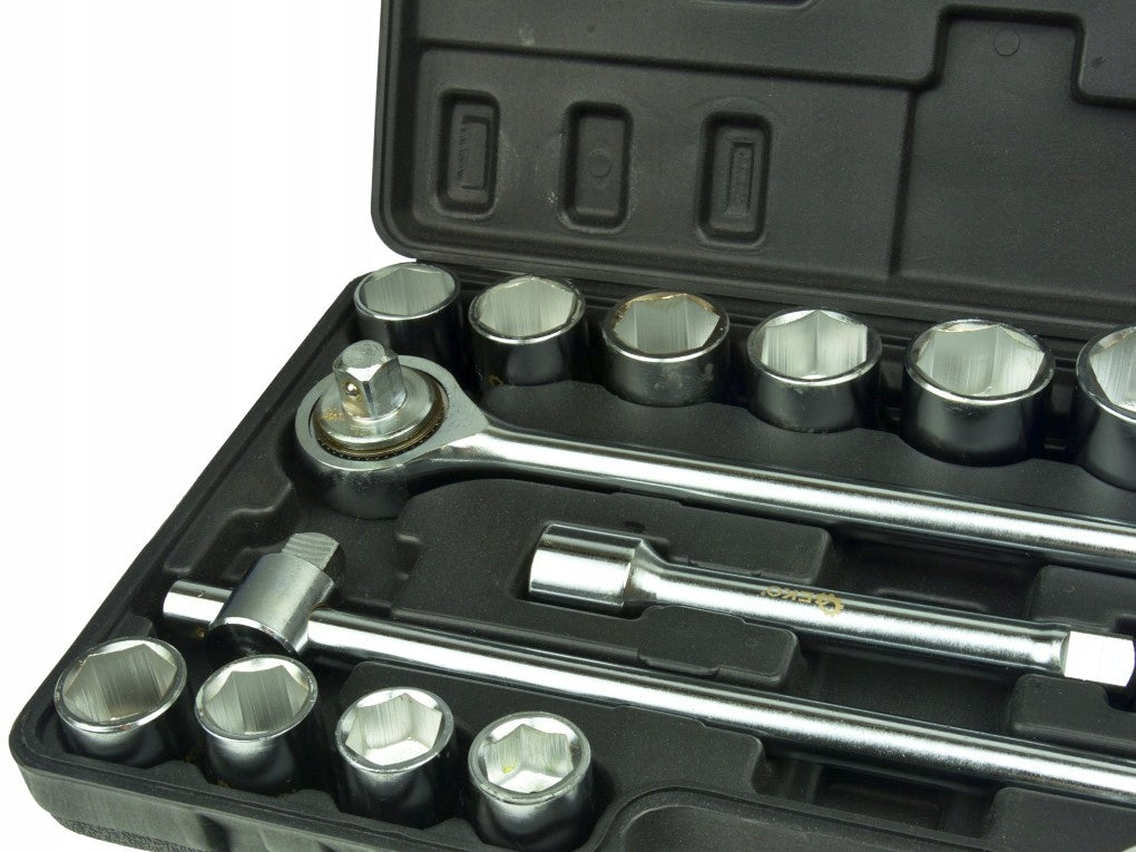 3/4" 6-Angle Wrench Set 21-50mm 21pcs Manufacturer code KLUCZE NASADOWE 21EL. 3/4