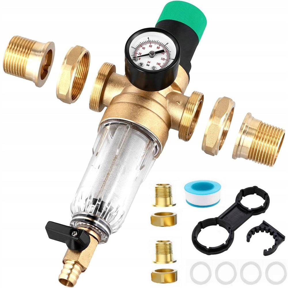 3/4” backwash filter (DN20) with pressure gauge