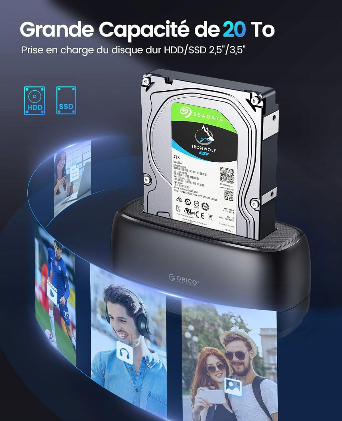 3,5" 2,5" USB 3.2 HDD SSD DOCKING STATION UP TO 20TB Manufacturer no brand