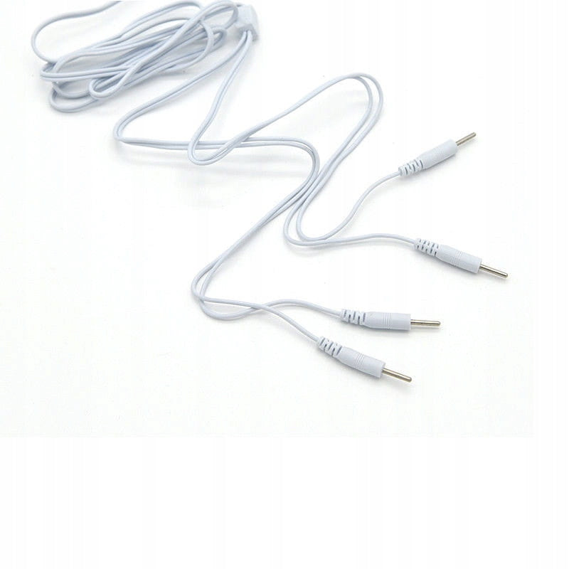 3.5MM JACK CABLE FOR 2MM TENS PIN GEL ELECTRODES Color white