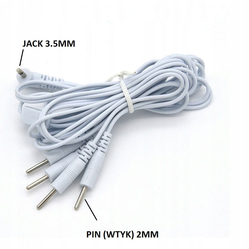 3.5MM JACK CABLE FOR 2MM TENS PIN GEL ELECTRODES