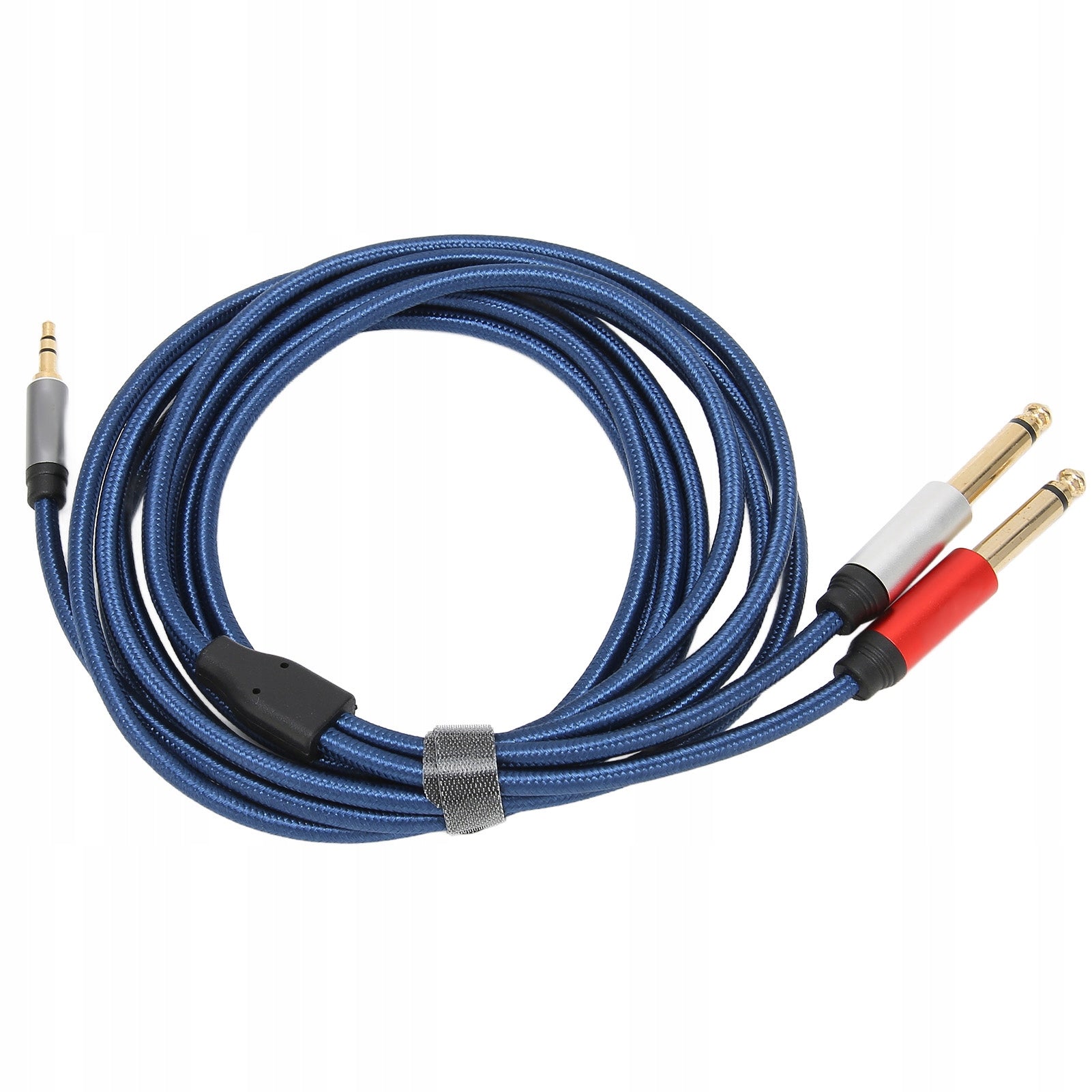 3,5MM STEREO MALE TO DOUBLE 6,35MM MONO MALE QE AUDIO CABLE