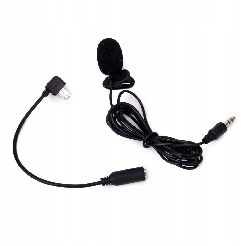 3.5mm External Microphone Clip On Mic + Adapter