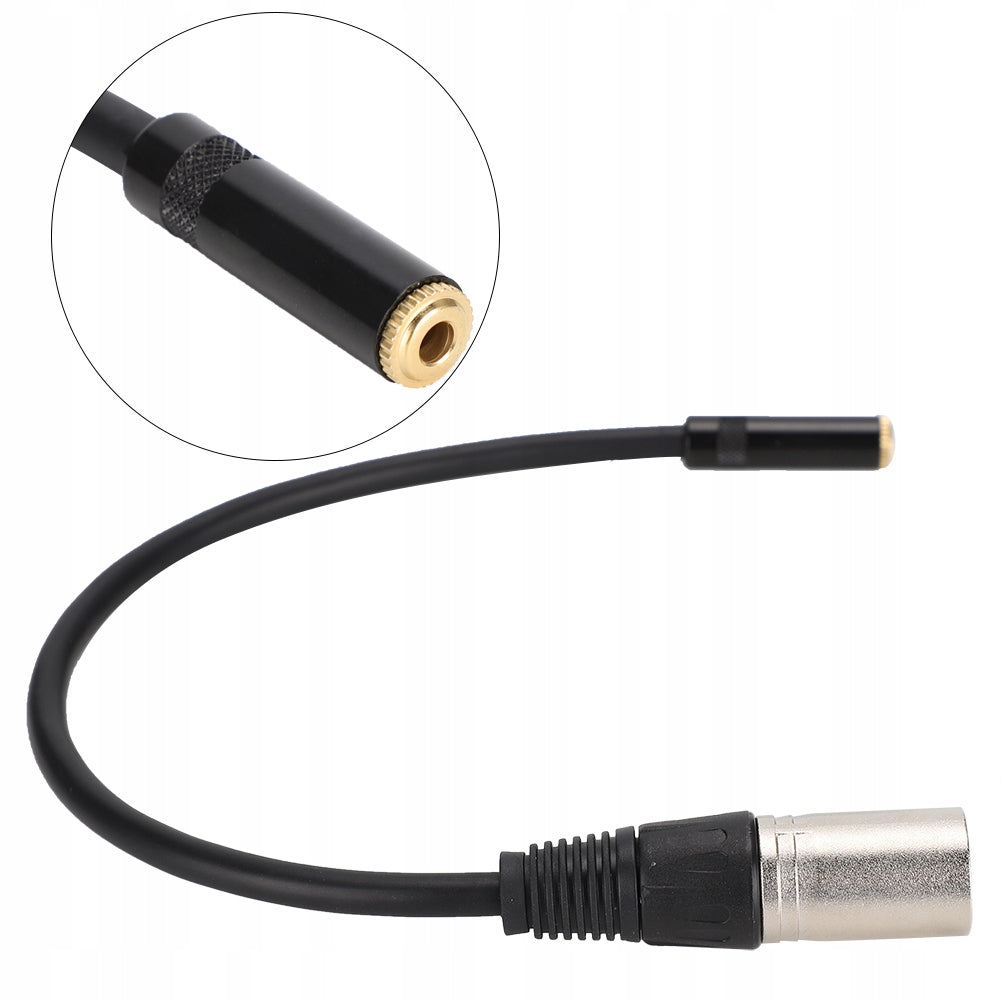 3,5mm adapter cable, 3,5mm male to XLR cable, zinc alloy housing for