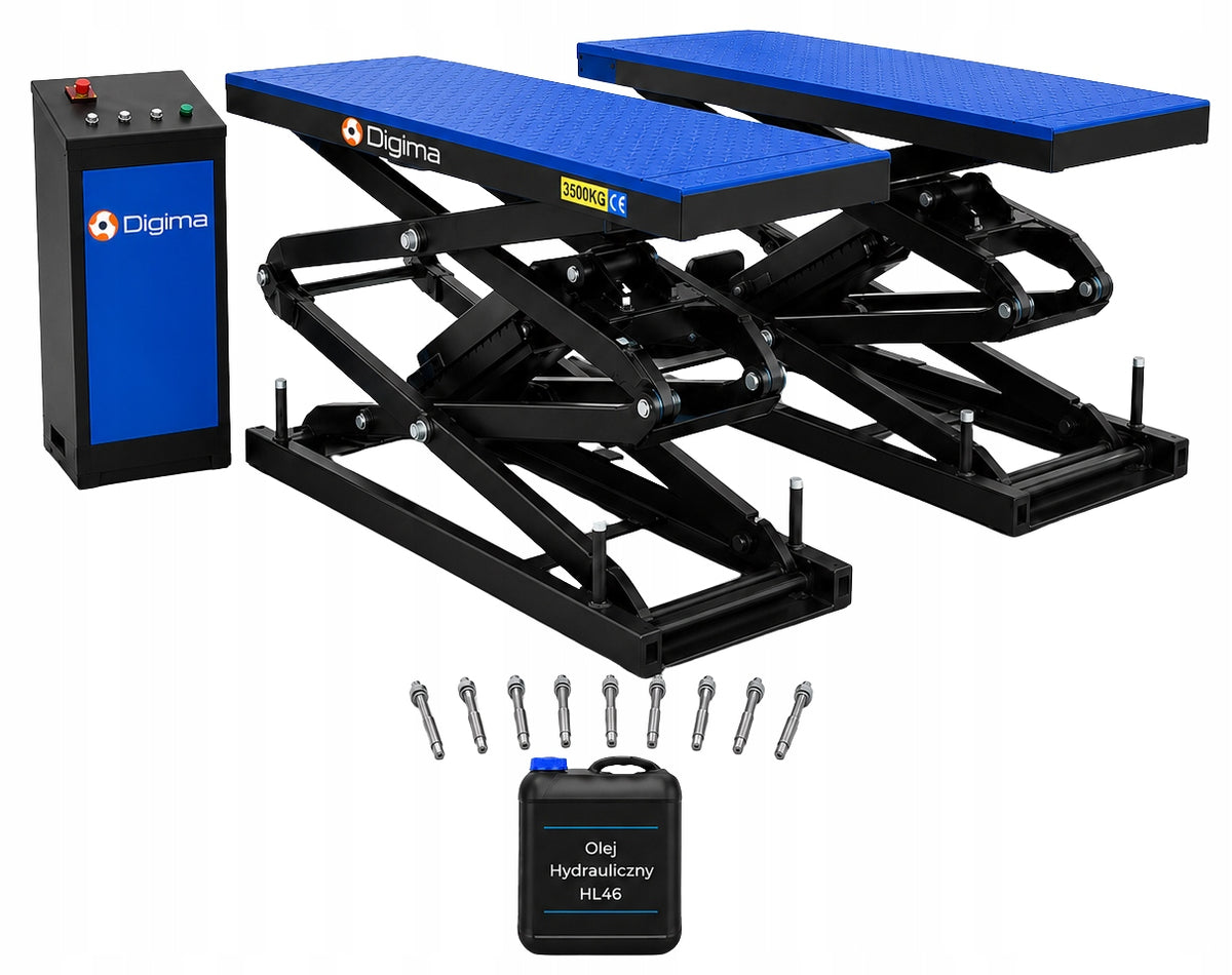3,5t scissor lift Digima TW635FW with pneumatic lock release