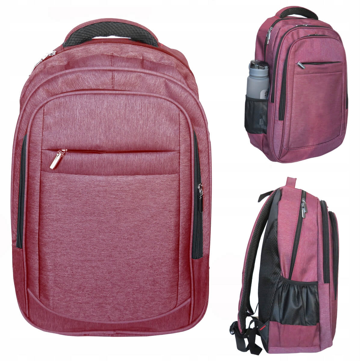 3-CHAMBER BACKPACK YOUTH BURGUNDY YOUTRENDY