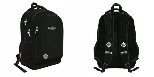 3-CHAMBER BLACK VINTAGE BACKPACK