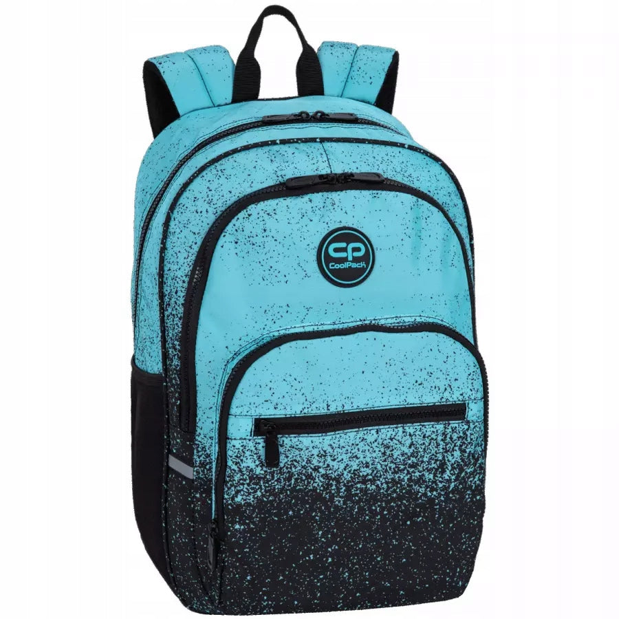 3-CHAMBER SCHOOL BACKPACK FOR GIRLS BLUE BLACK COOLPACK
