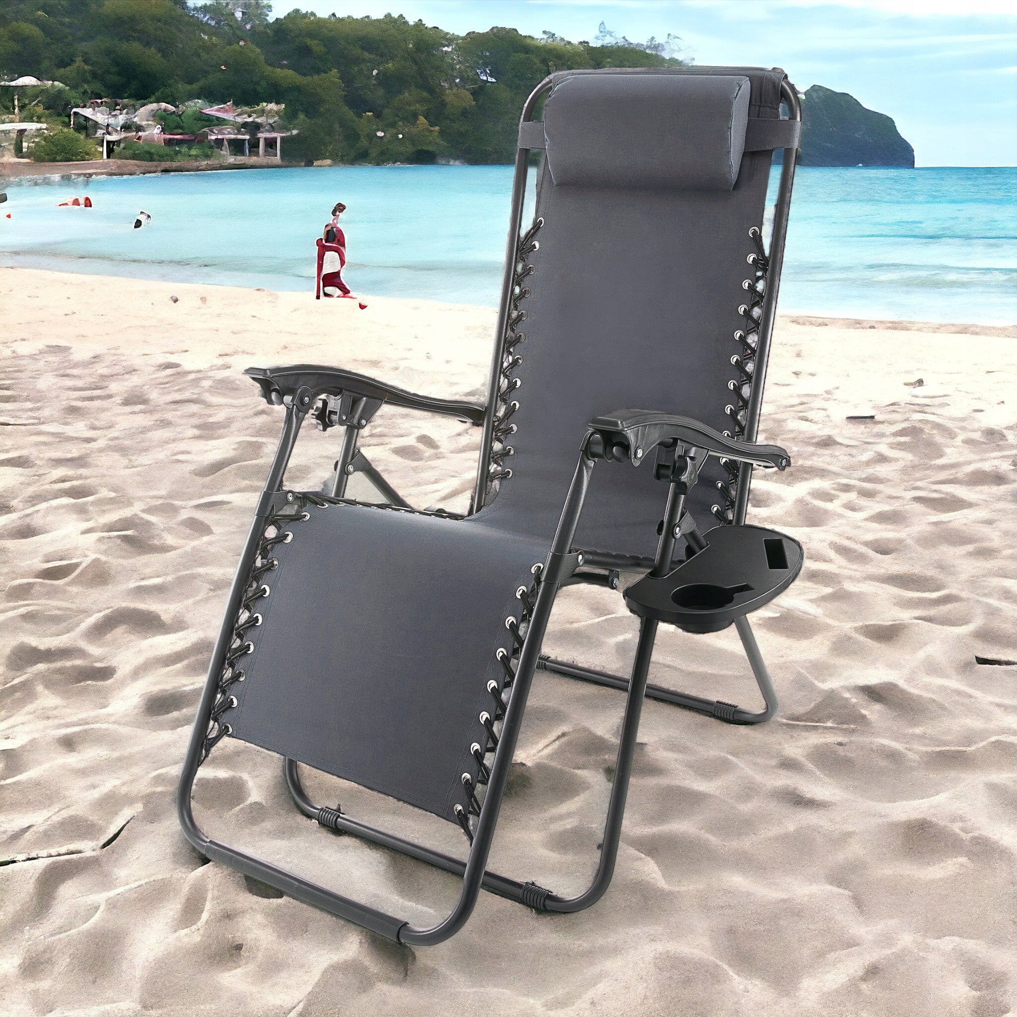 3 DESIGNS BEACH CHAIR GARDEN CHAIR SOPRATO FOLDING 2IN1 Model L-01 zero gravity leżanka