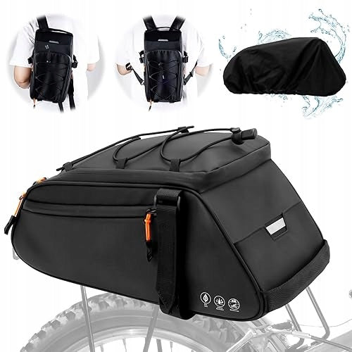 3 IN 1 BICYCLE RACK BAG WATERPROOF REFLECTIVE REAR 10 steel