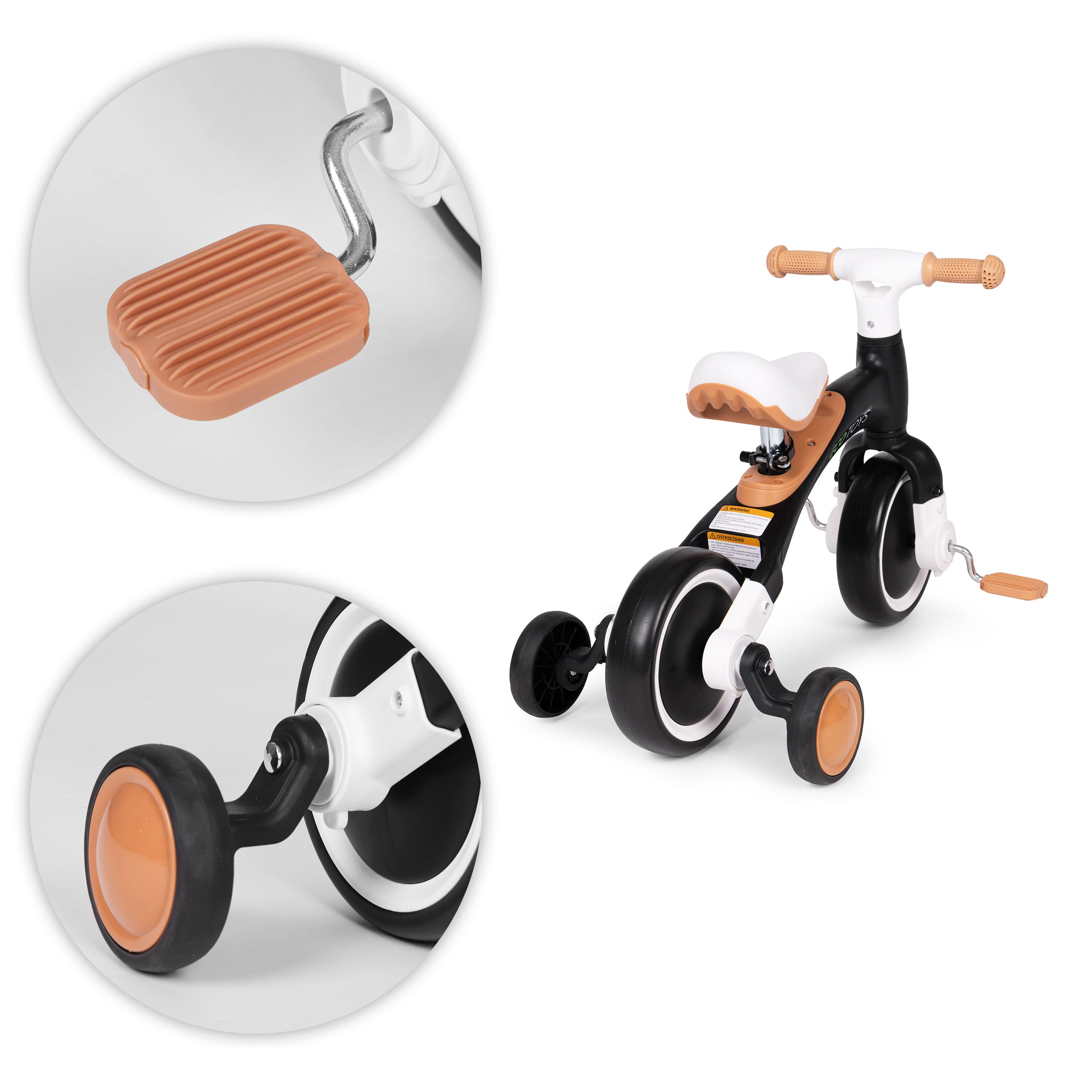 3-IN-1 BLACK BIKE ECOTOYS Model LC-V1359 BLACK