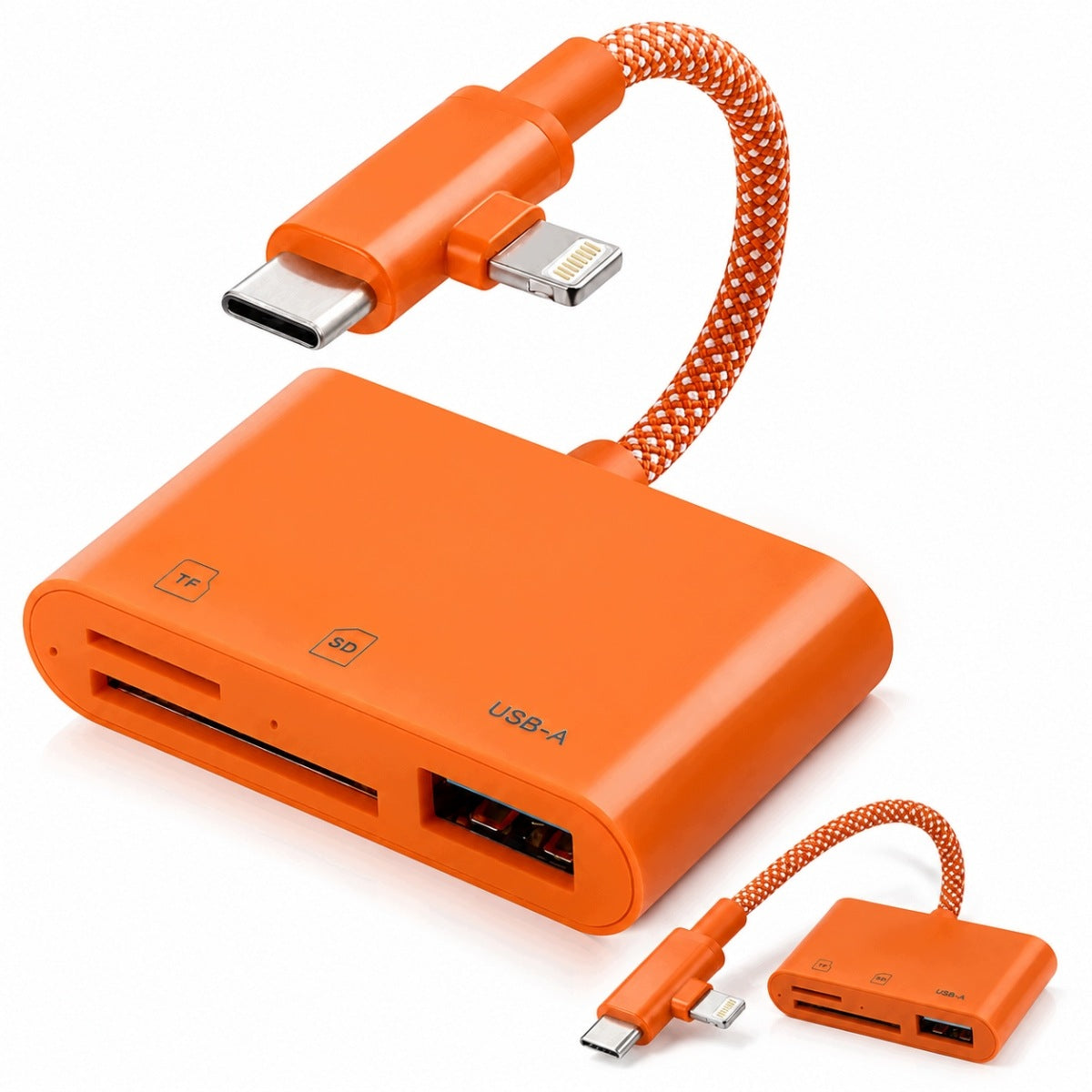 3-IN-1 SD CARD READER (SD/MICROSD) + USB-A 2.0 480 MB/S