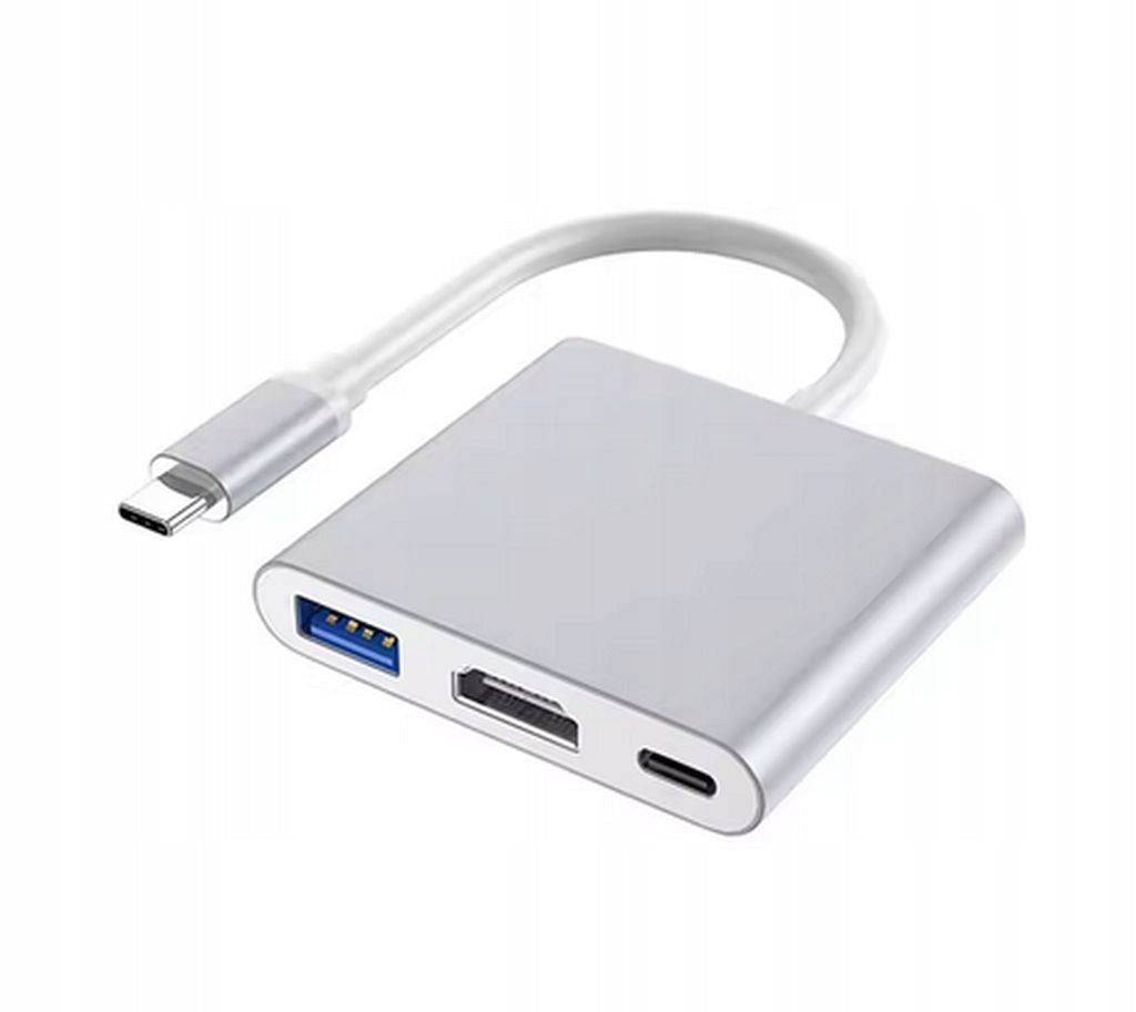 3-IN-1 USB-C HUB ADAPTER - HDMI 4K USB 3.0 PD DOCKING STATION