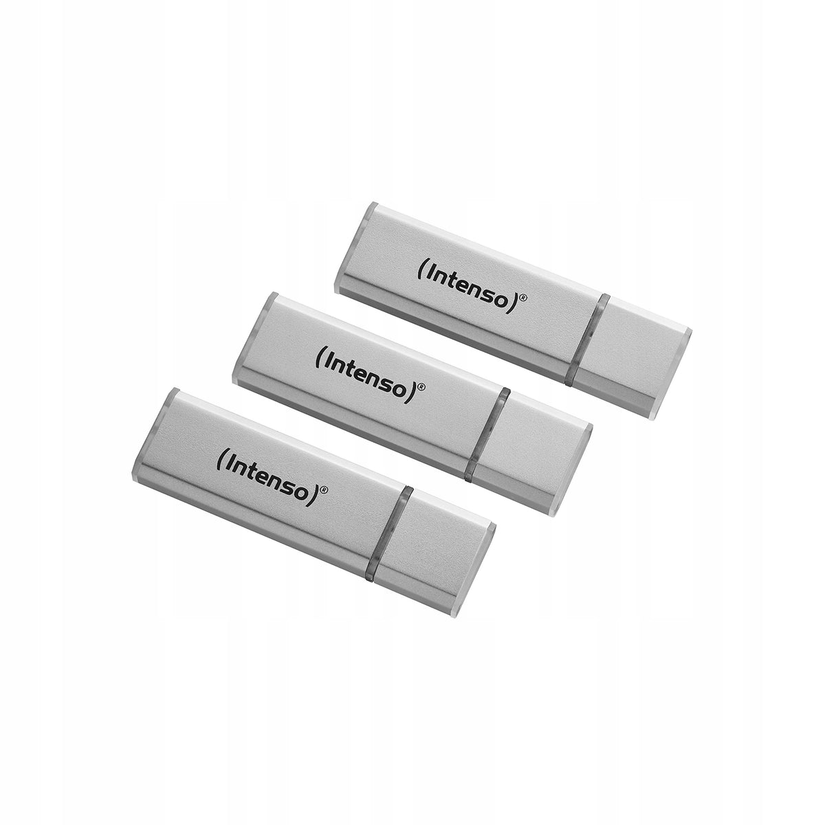 3 INTENSO USB-STICKS ALU LINE SILBER 16 Packaging status original