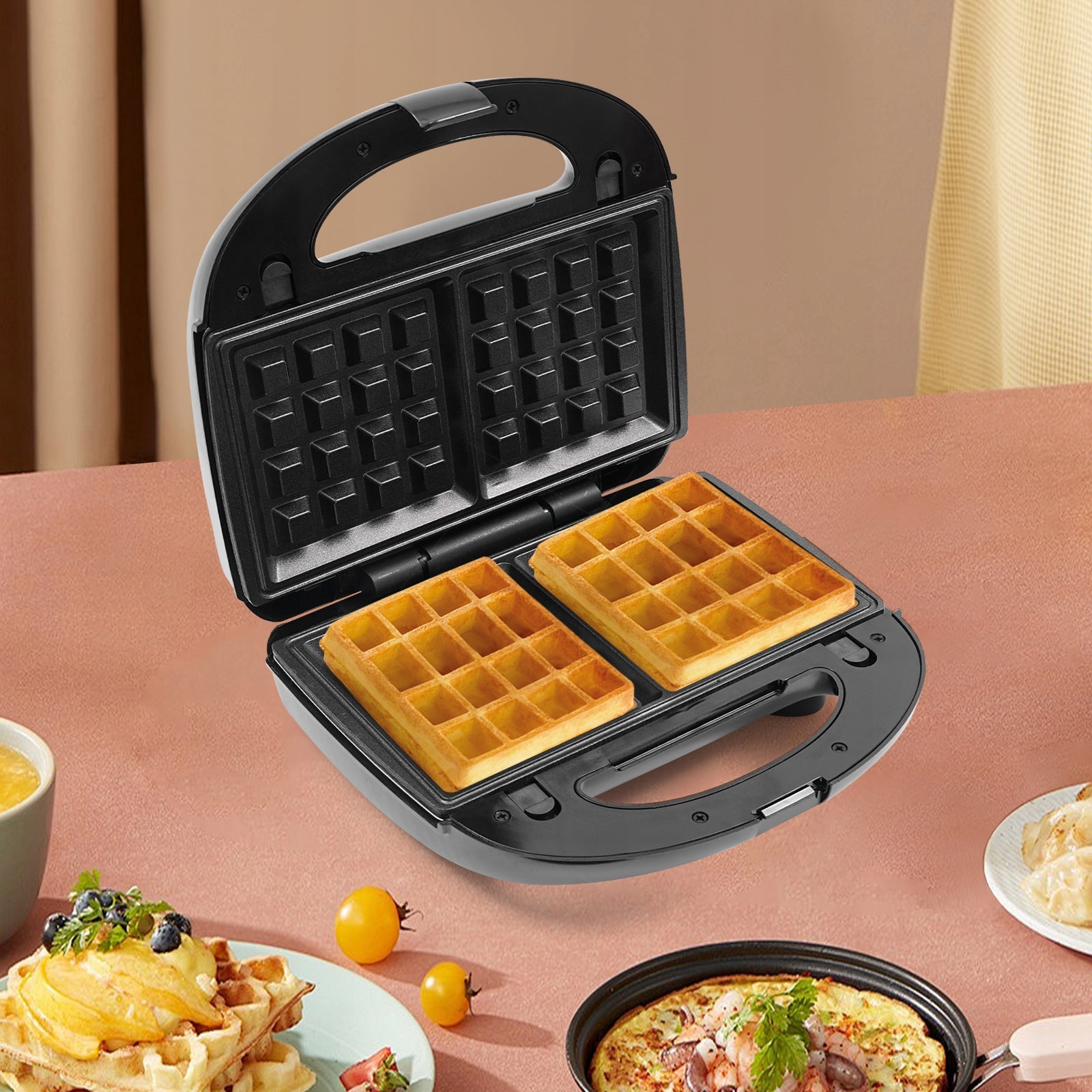 3-In-1 750W Sandwich Waffle Maker Sandwich Maker Electric Kan Machine Packaging status original