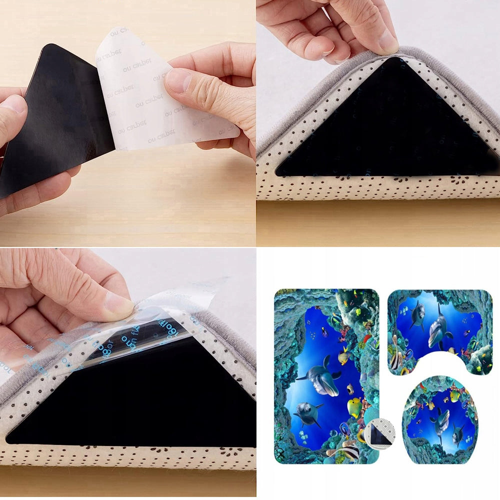 3 PCS SET SOFT BATHROOM RUG NON SLIP ABSORBENT CARPET MAT Manufacturer code 06990314450749