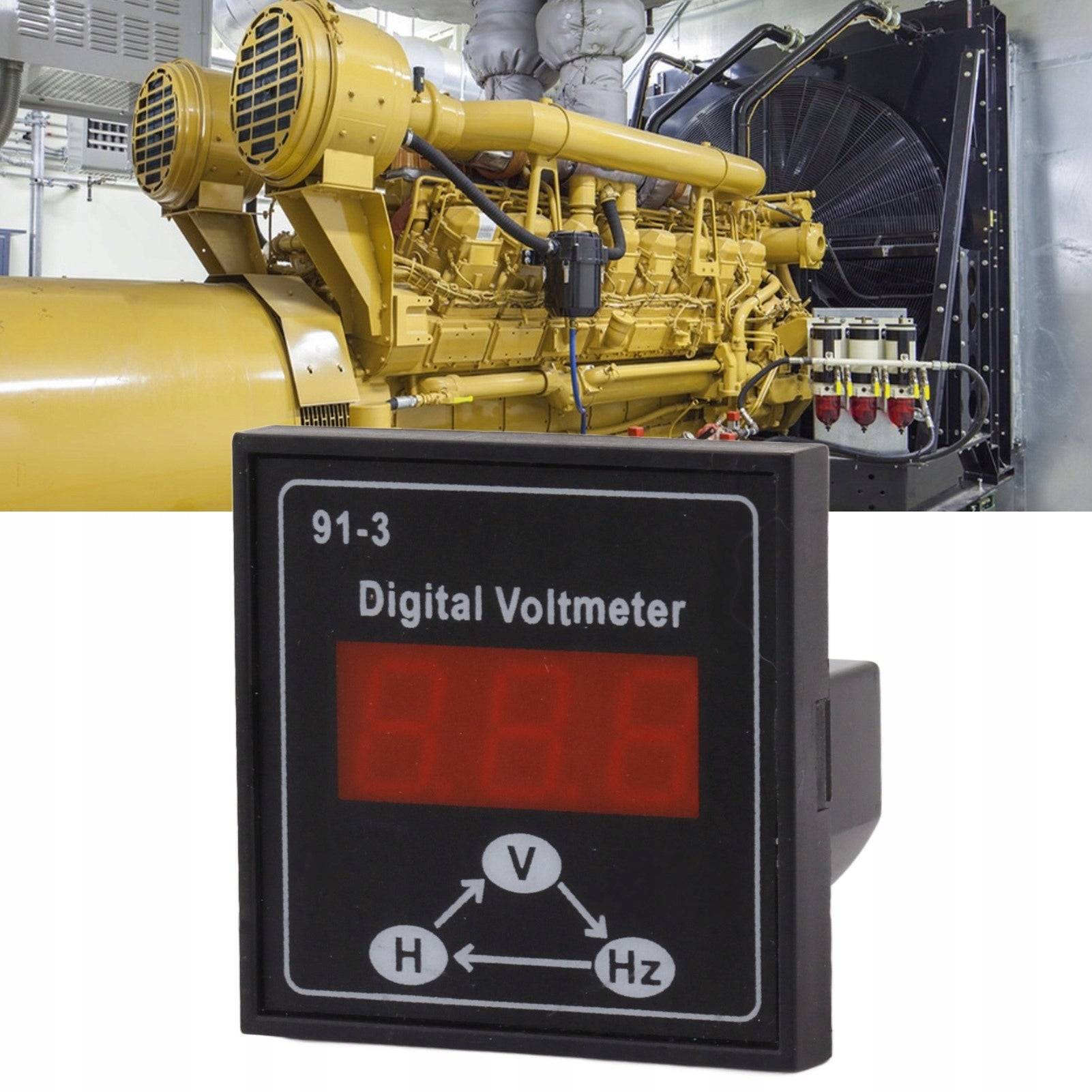 3-PHASE DIGITAL VOLTMETER METER Packaging status original