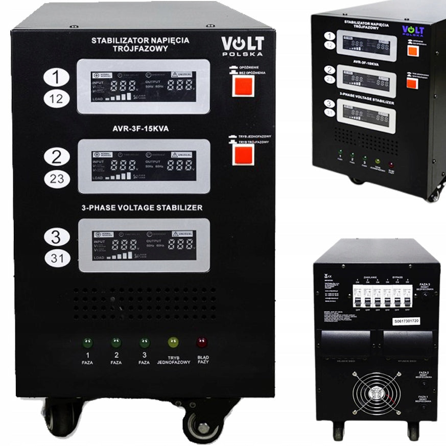 3 PHASE VOLTAGE STABILIZER FOR AIR CONDITIONER HEAT PUMP AVR 10000VA