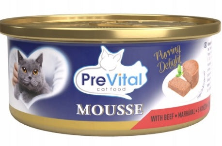 3 PIECES - MK PREVITAL MOUSSE BEEF CAT 85G CAN