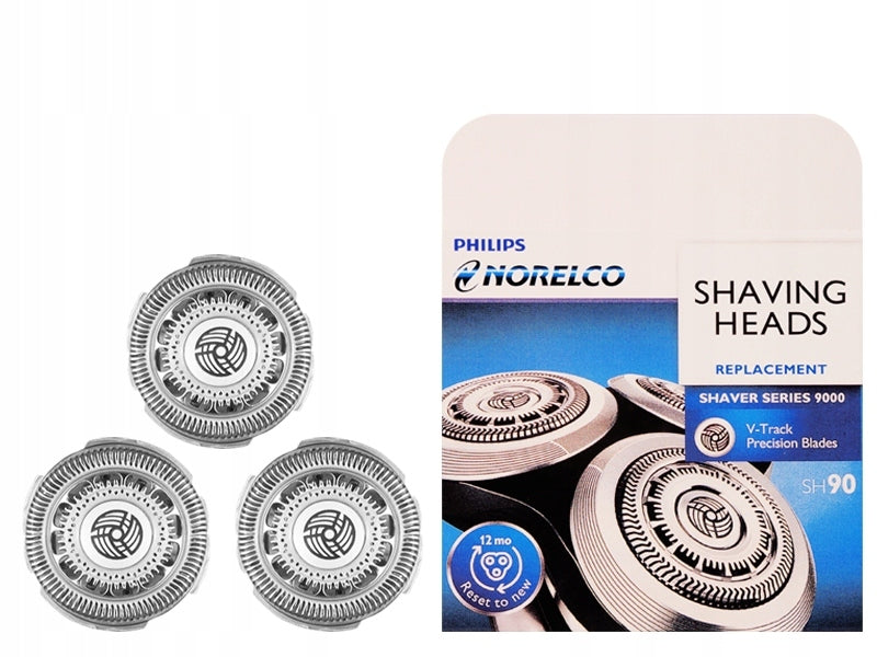 3 PIECES ORIGINAL PHILIPS SH90 SERIES 9000 8000 SHAVER BLADE HEADS Packaging status original