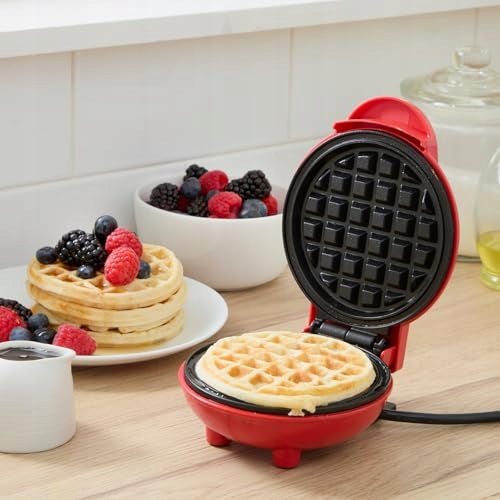 3 Pagen Basilico Mini Waffle Iron Ø10cm Anti-Adhesive Red Brand no brand