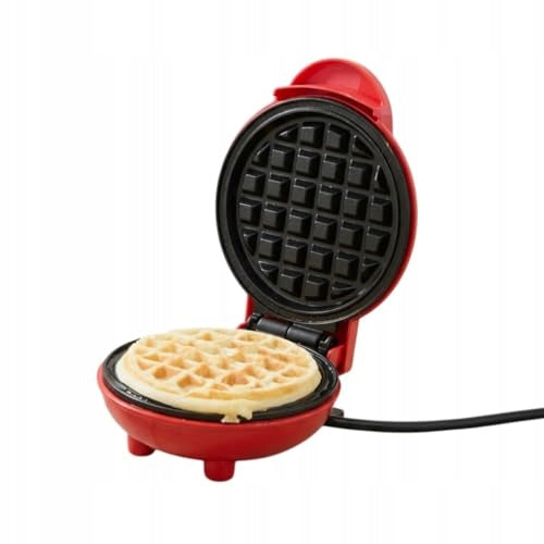 3 Pagen Basilico Mini Waffle Iron Ø10cm Anti-Adhesive Red