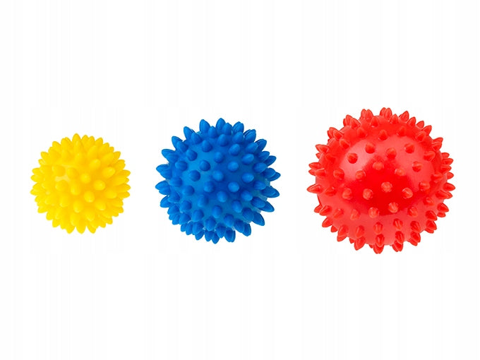 3 Pcs Exercise Balls If Spikes Massage Fizjo Rubber