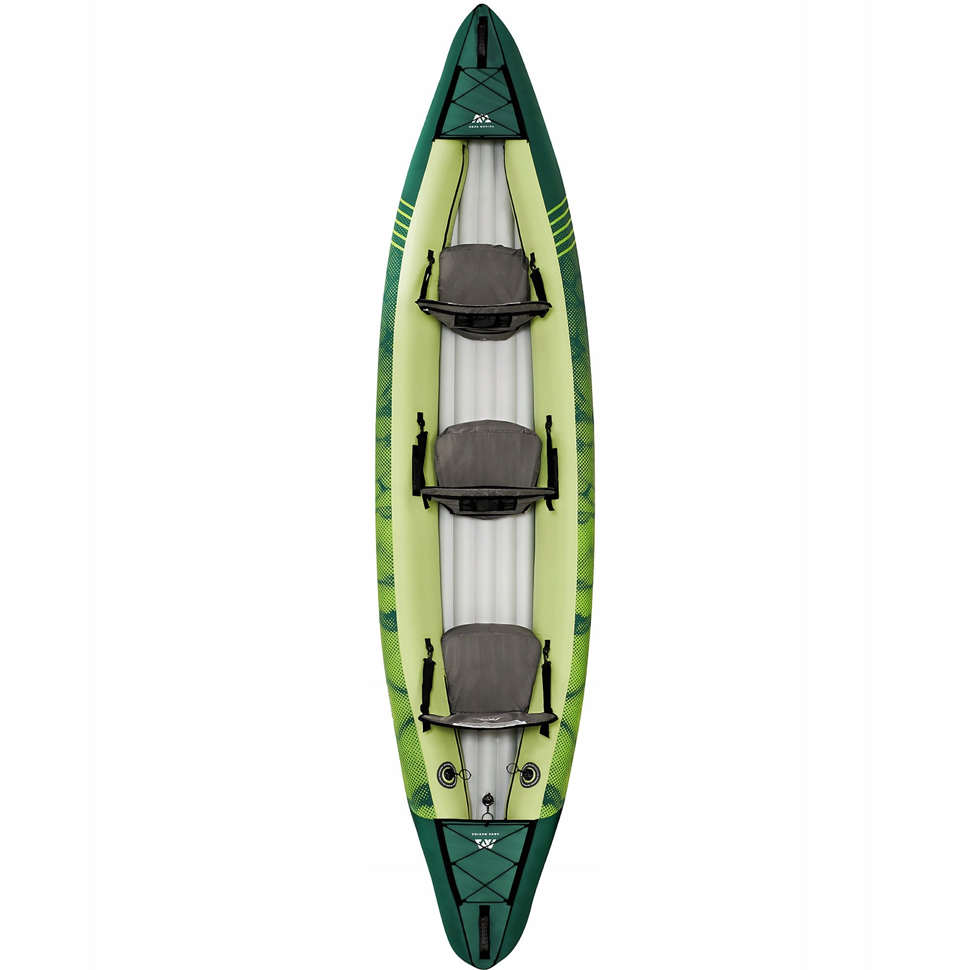 3-Person Pumped Kayak 12'2" Aqua Marina Recreational Canoe Green OS