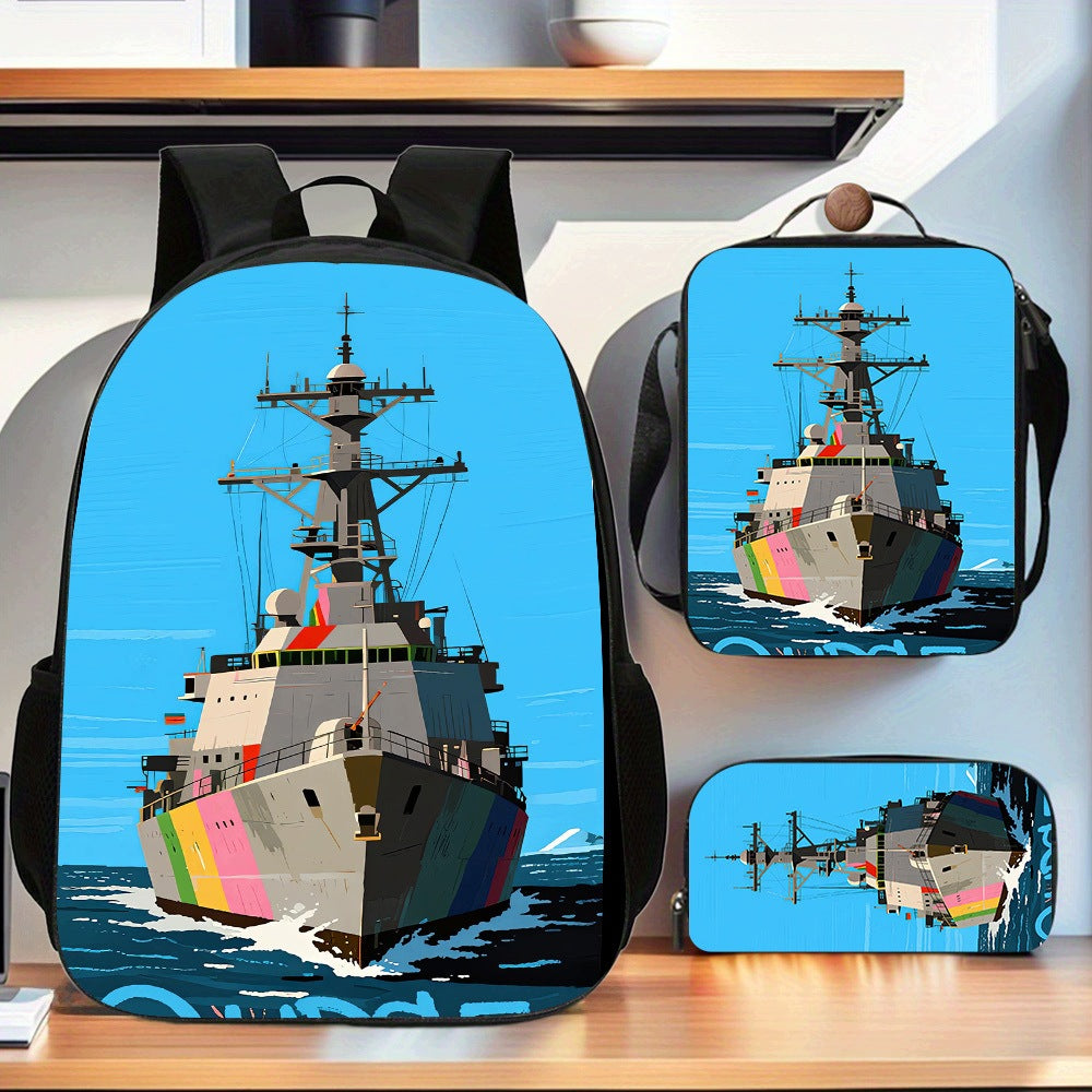 3-Piece Non-Food Contact Backpack Set, Large Capacity