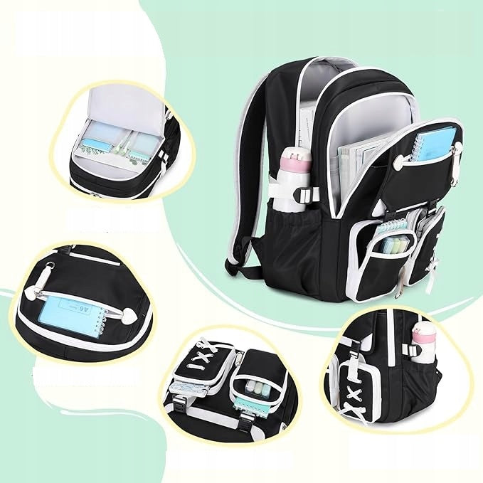 3-Piece School Backpack for Girls with Lunch Bag and Pencil Case Manufacturer code 56G56T