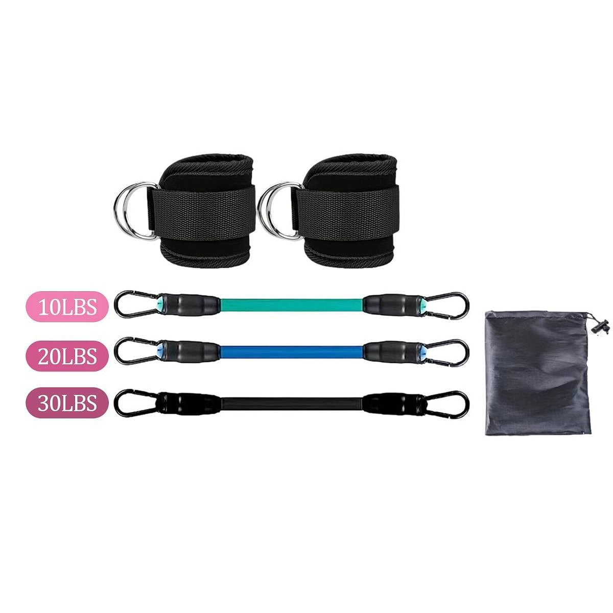 3 Pieces Ankle Resistance Bands Set Leg Exercise Bands Glute Training Cuffs Packaging status original