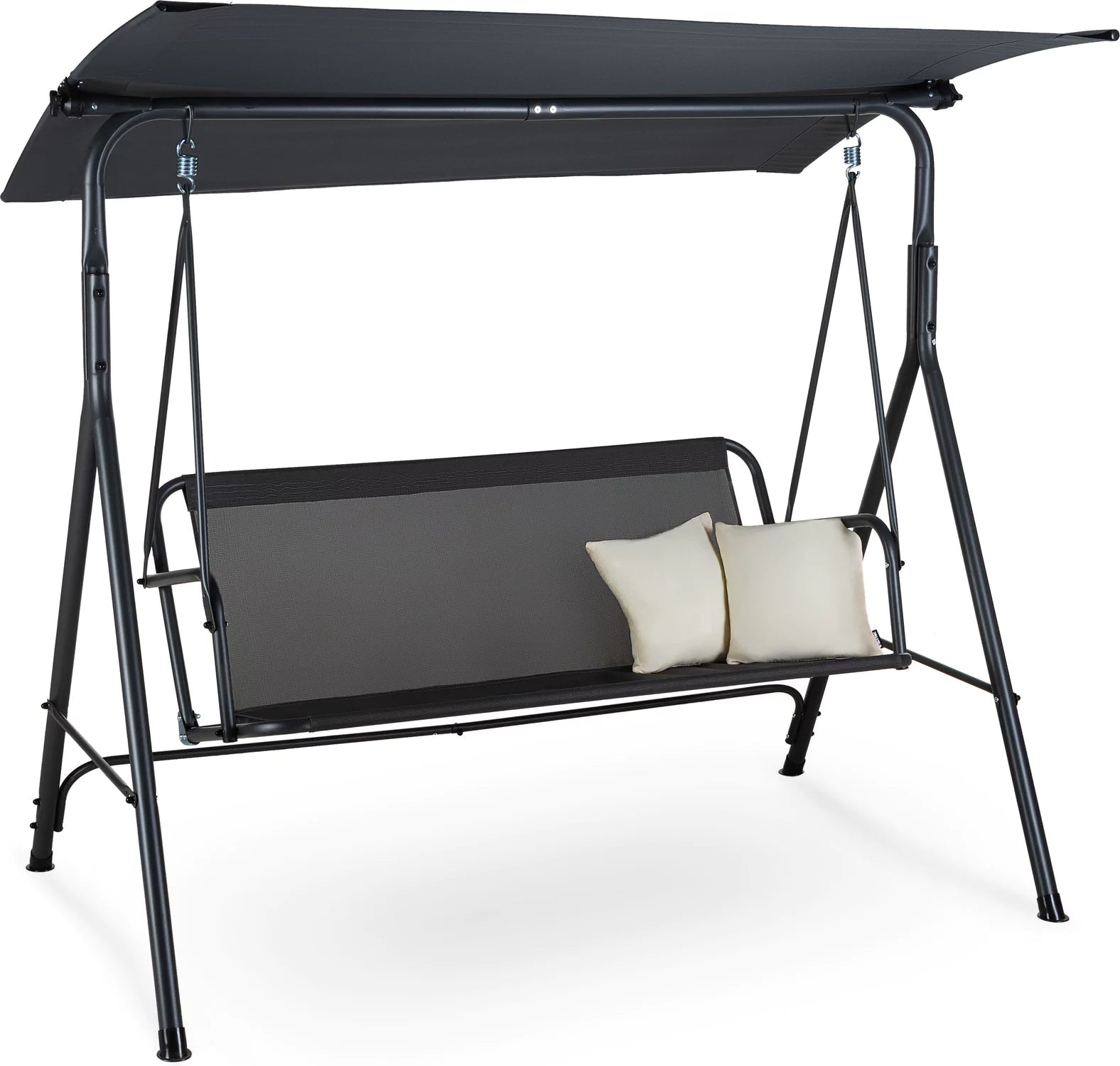 3 SEATER FREESTANDING GARDEN SWING WITH VISOR AND CUSHIONS LUVERNO Manufacturer Luverno