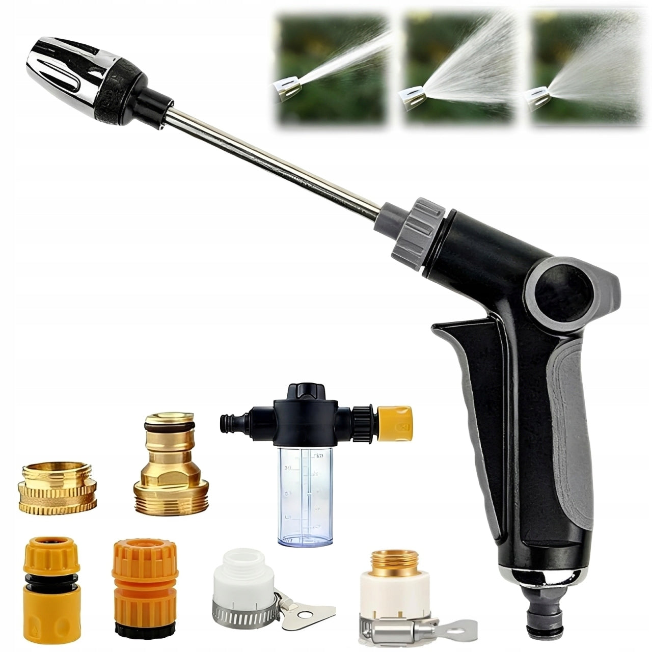 3 SPRAY MODES HIGH PRESSURE WASH GUN FOR GARDEN HOSE