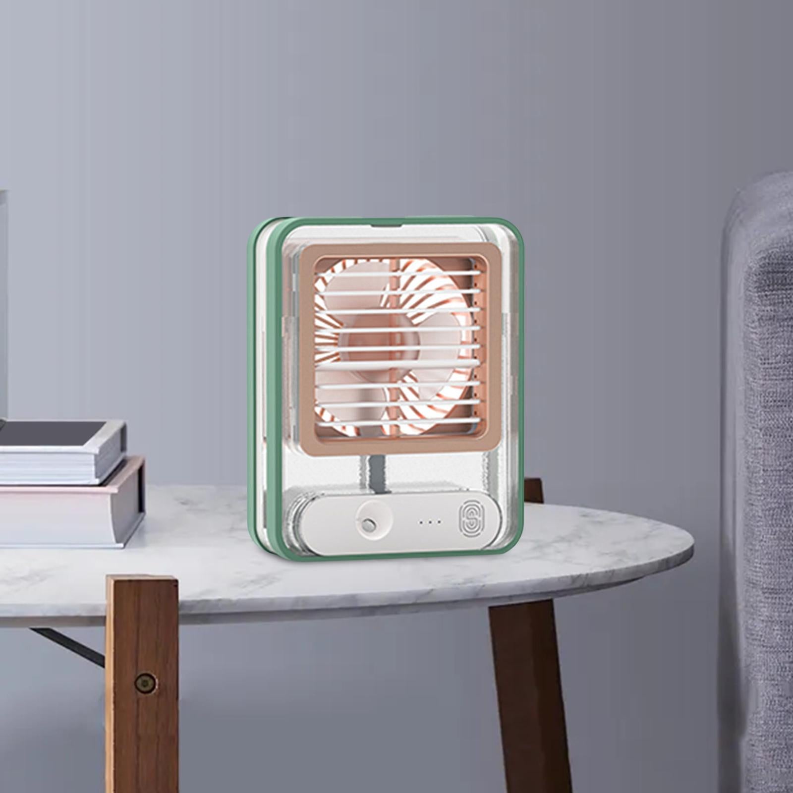 3 Speed Air Conditioner Fan W/ Night Light USB Rechargeable for Green Type air conditioner