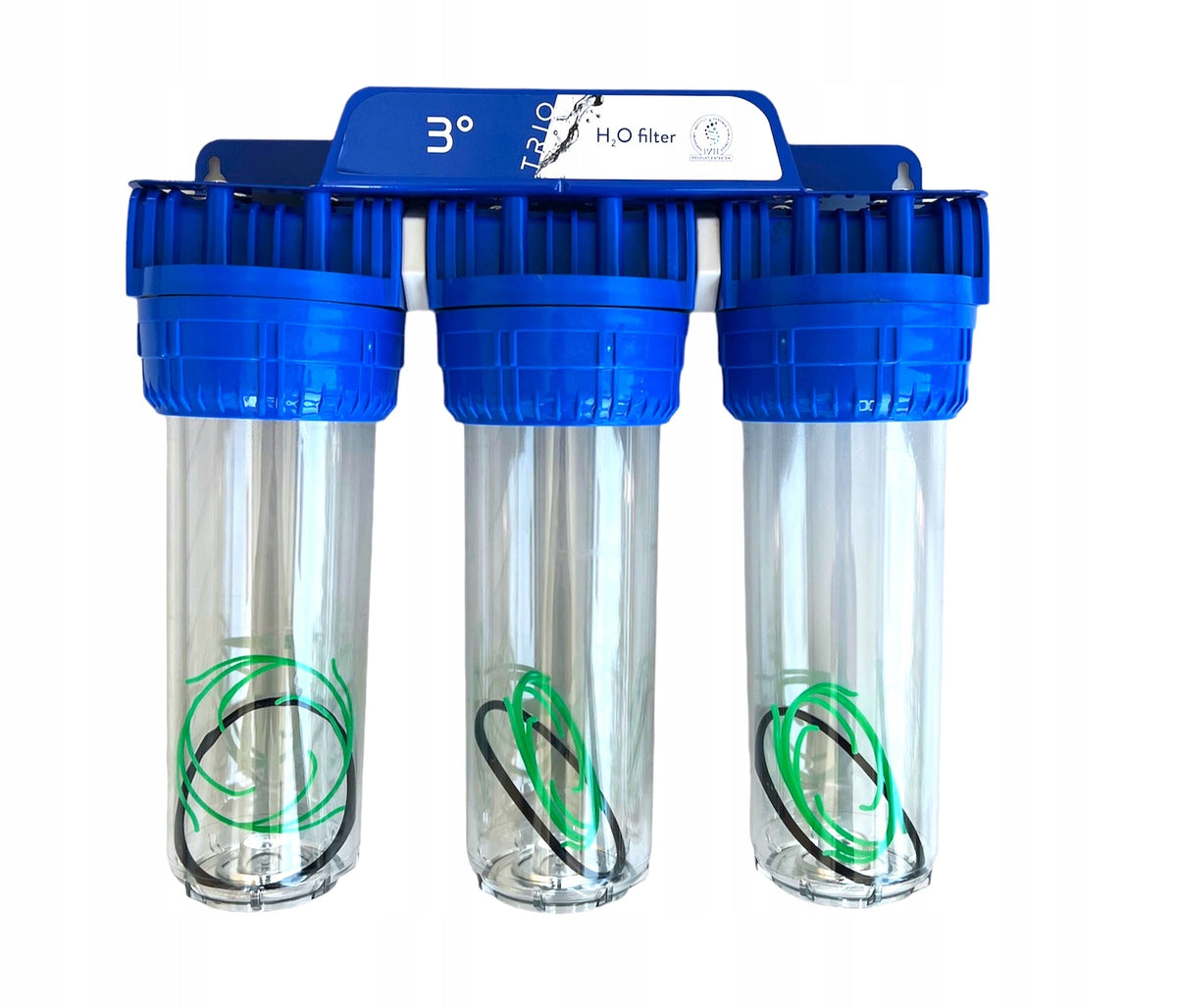 3-Stage 3/4 Inch System IN-LINE BODY HOUSING GREEN FILTER FOR WATER 10 EAN (GTIN) 5906729585420