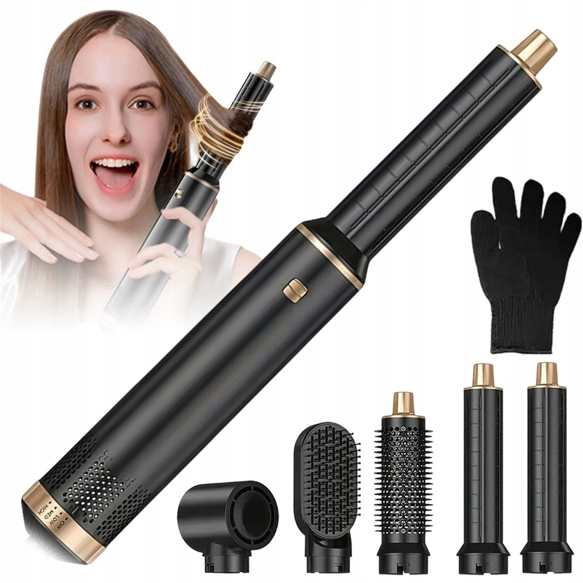 3 Temperature 5in1 Hair Dryer with Ions and 5 Interchangeable Tips Packaging status original