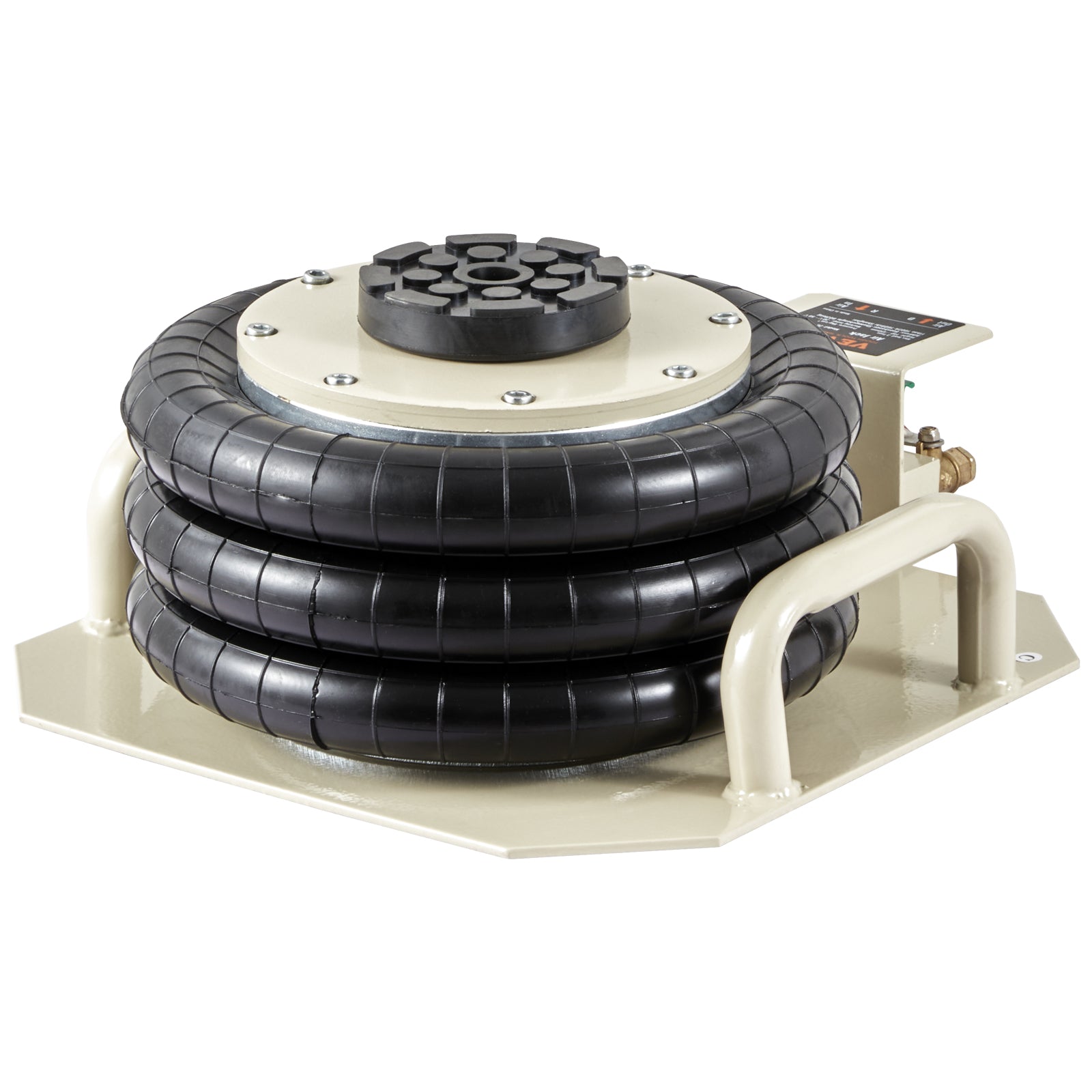 3 Ton Air Jack 6600 lbs Triple Bag 450 mm Fast Lifting Pneumatic Beige Maximum lifting height 450 mm