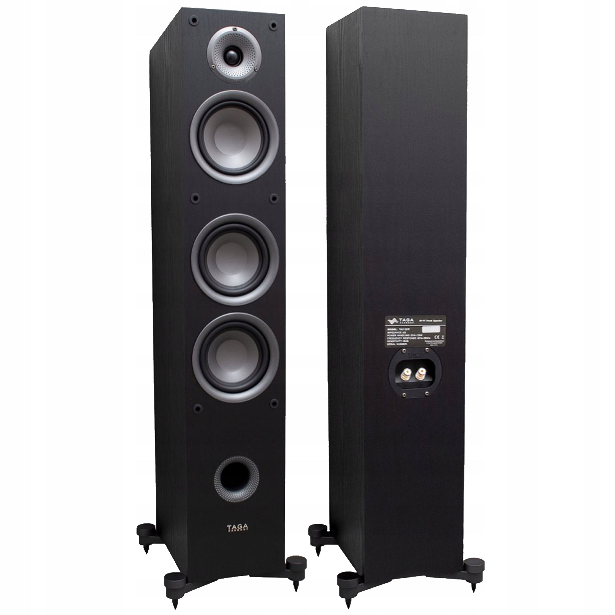 3-WAY FLOORSTANDING COLUMNS 90W 6 Ohm TAGA HARMONY TAV-507F BLACK PAIR EAN (GTIN) 5907529261521