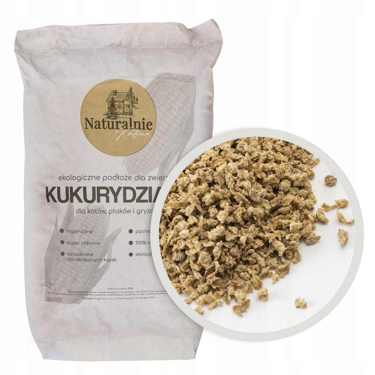3 X Corn Litter 100% Fine Grain Naturally with Kotfina 7 l Manufacturer code 2