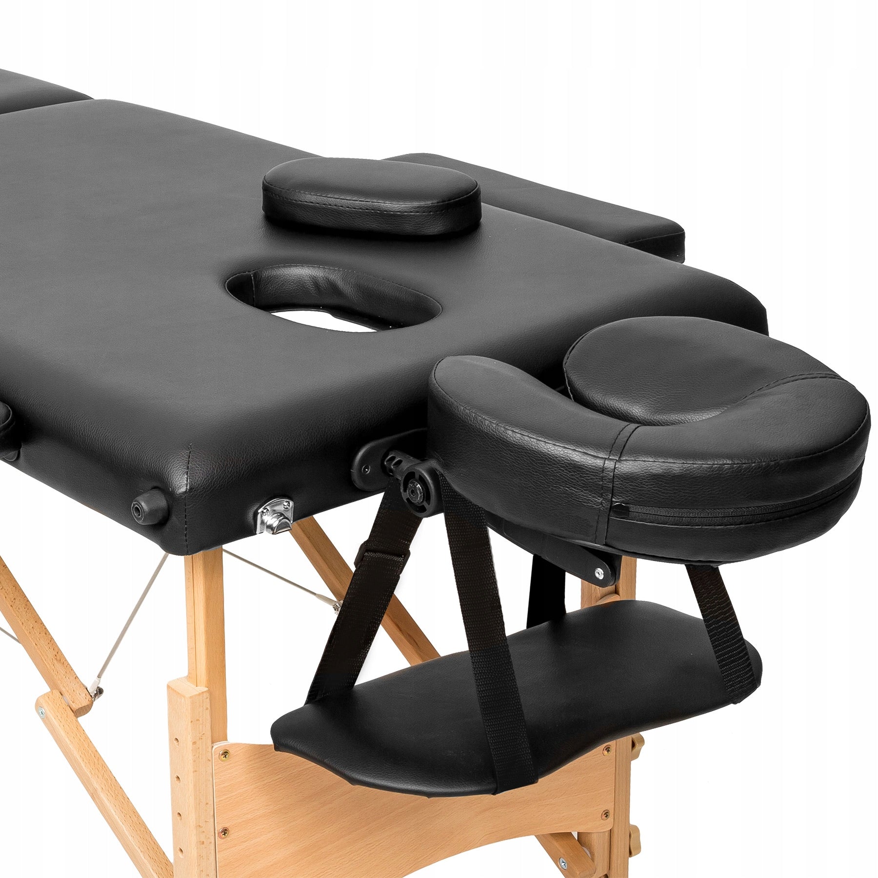 3-Zone Massage Table with Wooden Frame and Rollers Kind folding table