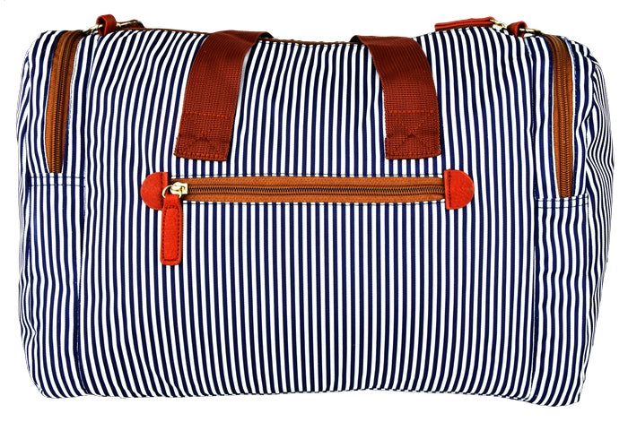 3-chamber bag SB6 Sailor Majewski No. 3340 Color white blue shades of brown and beige