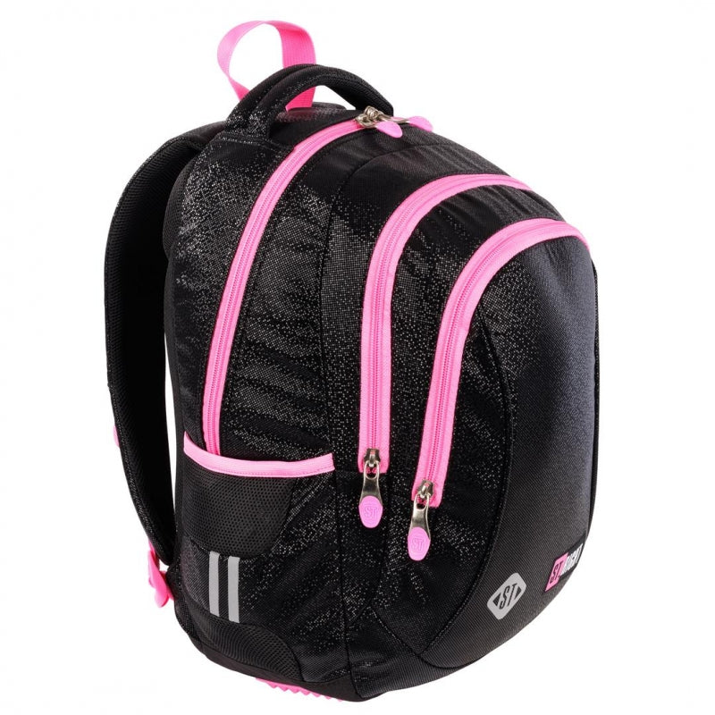 3-chamber school backpack St.Right BLACK GLITTER 20 L Manufacturer code 5903235665356