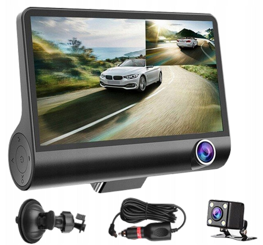 3-channel driving recorder with reversing camera and wide-angle lens EAN (GTIN) 5906970015837