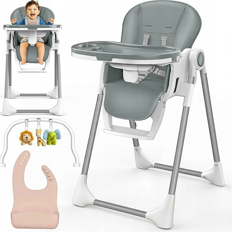 3-in-1 Baby Feeding Chair, Adjustable Position, Grey