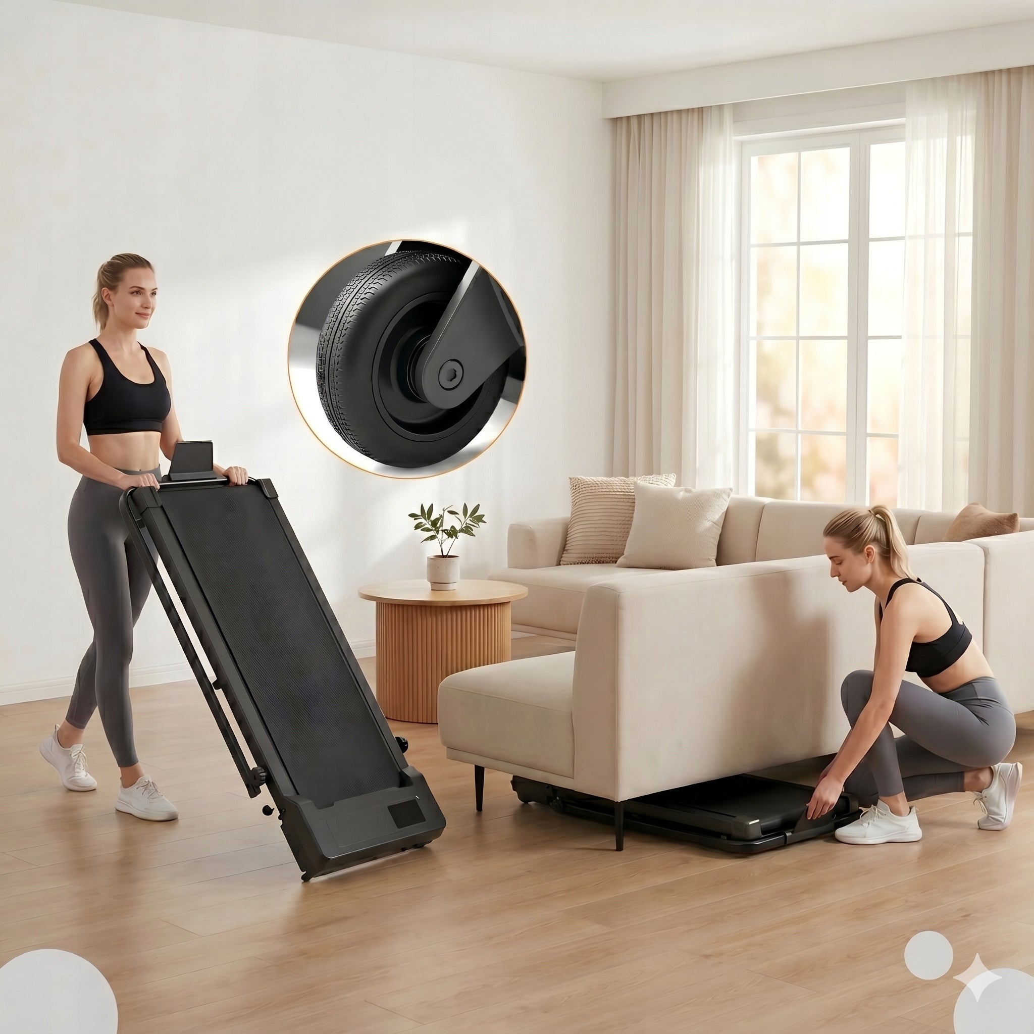 3-in-1 Electric Treadmill for Walking and Running with Remote Control Maximum user weight 100 kg