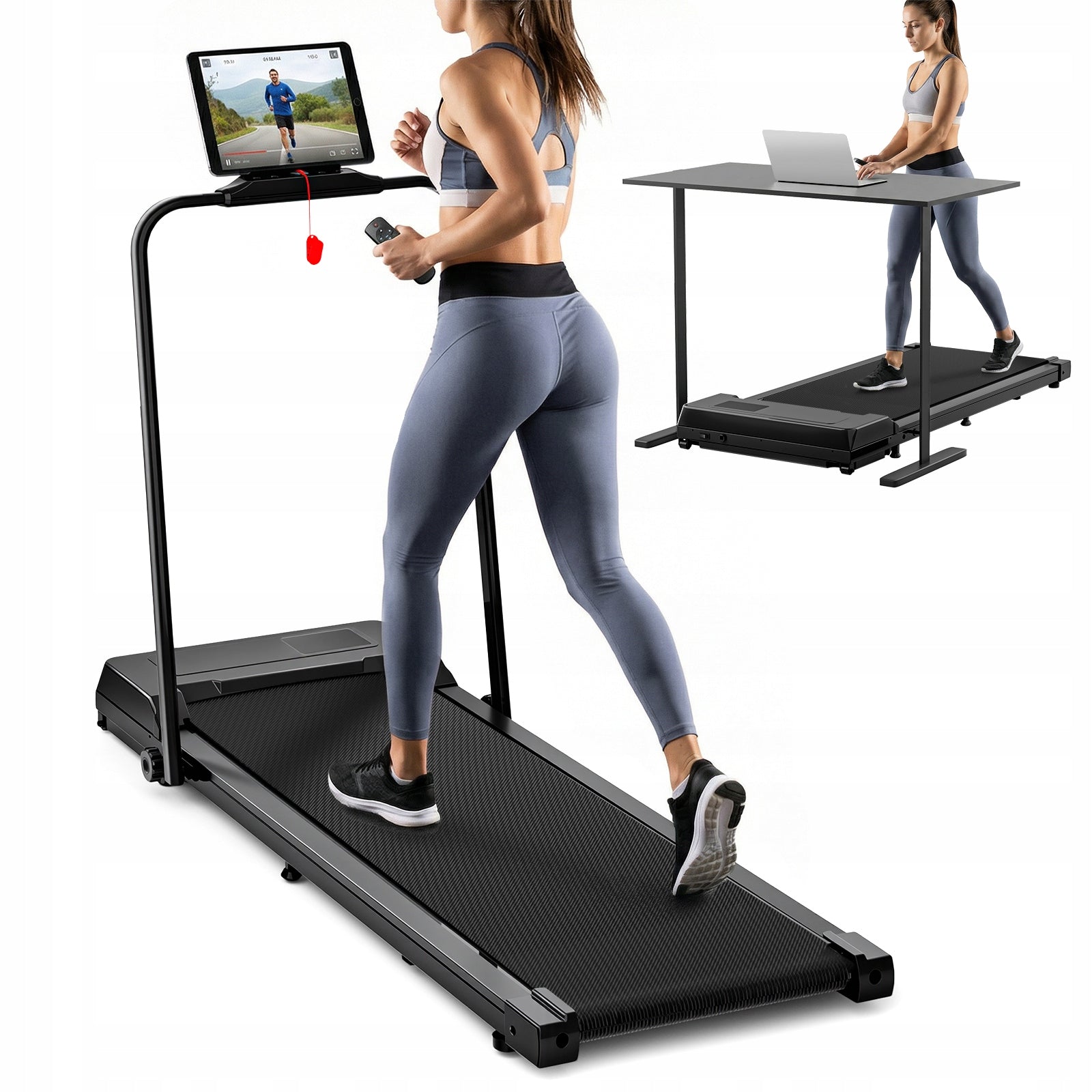 3-in-1 Electric Treadmill for Walking and Running with Remote Control